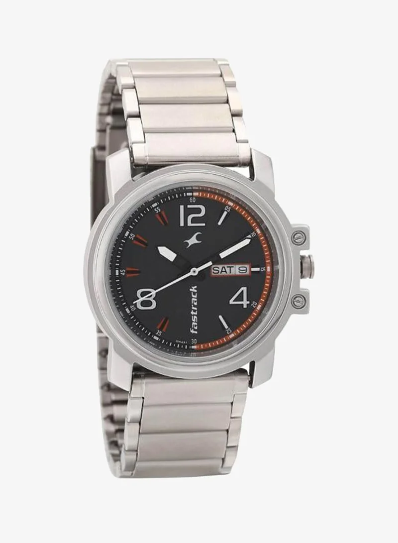 fastrack Men's Stainless Steel Analog Watch 3039SM10 - 42 mm