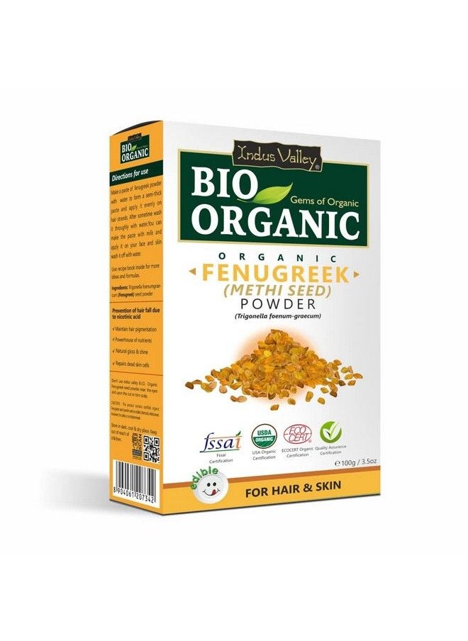 Indus Valley Bio Organic Natural And Pure Fenugreek Powder (Methi Powder) With Hibiscus Powder ; Hibiscus Rosasinensis For Skin Care & Hair Care (100G*2=200G)  - Image 3