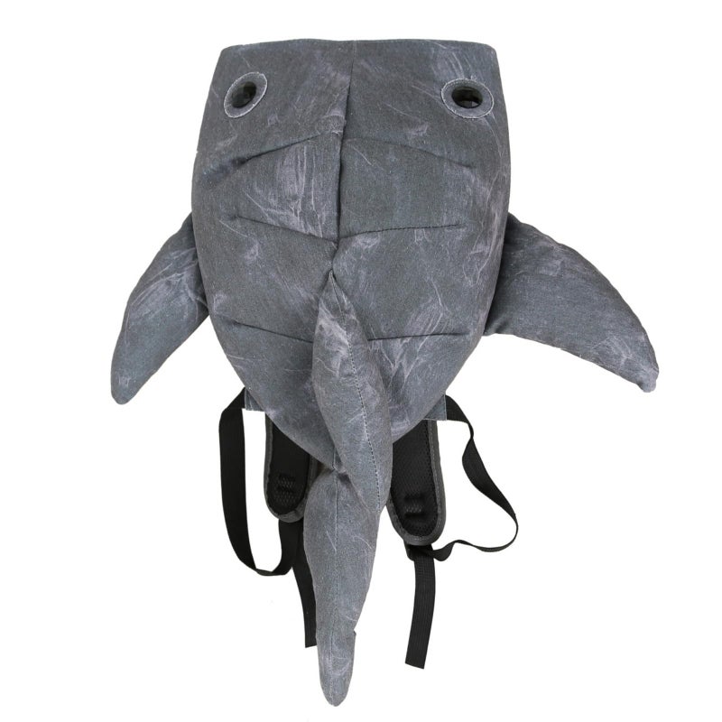 BlingKicks Large Capacity Whale Shark Backpack Cute Street Fashion Bag for Adults Ita bag Dark grey - Image 2