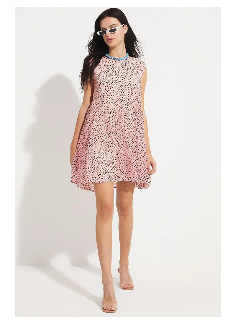 JUNE Crew Neck Tie Detail Dress