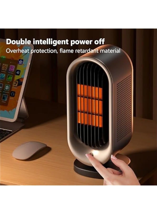 Beauenty Desktop heater Space Heater, Portable Electric Heaters for Indoor Use, 1200W Fast Heating PTC Portable Heaters, Overheating Protection, Fast Safety Heat for Office Bedroom Home - Image 2