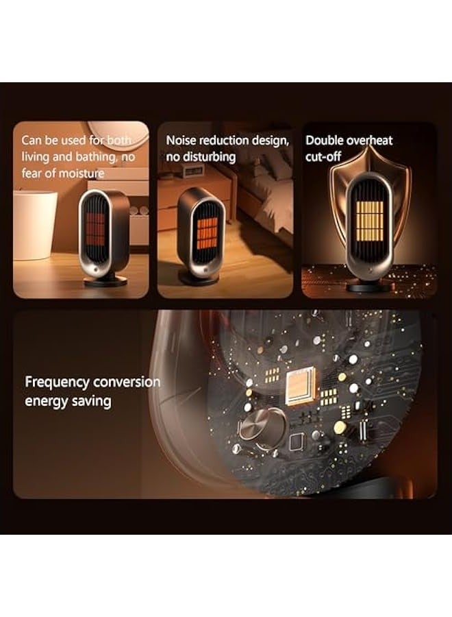 Beauenty Desktop heater Space Heater, Portable Electric Heaters for Indoor Use, 1200W Fast Heating PTC Portable Heaters, Overheating Protection, Fast Safety Heat for Office Bedroom Home - Image 4