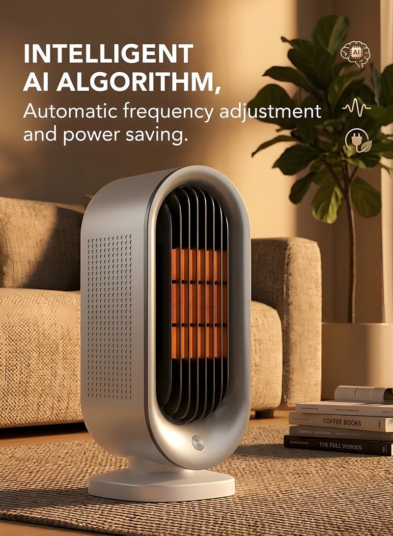 Beauenty Desktop heater Space Heater, Portable Electric Heaters for Indoor Use, 1200W Fast Heating PTC Portable Heaters, Overheating Protection, Fast Safety Heat for Office Bedroom Home(Black Gold) - Image 4