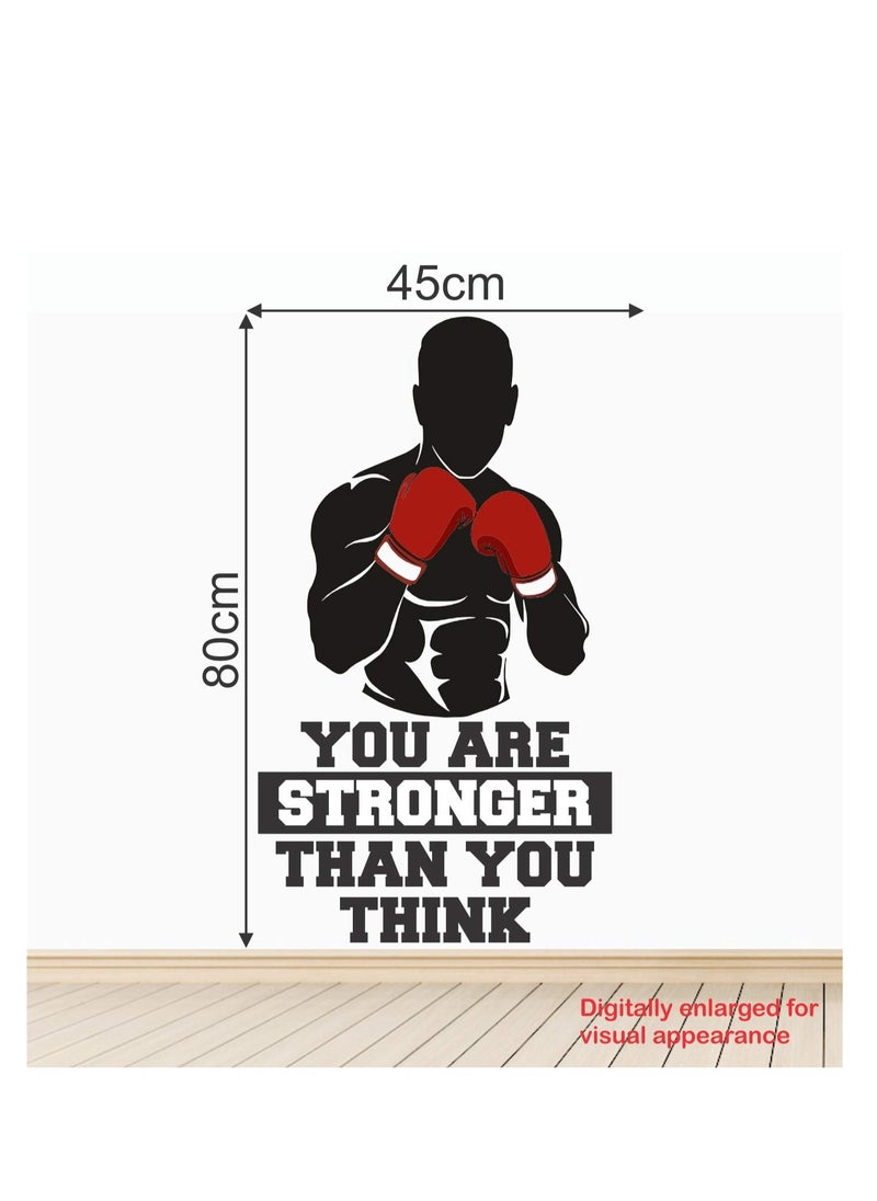 StickMe - stick me 'Gym - Fitness - Bodybuilding - Office - Sports - Workout - Boxing - Inspirational - Motivational - Quotes - Wall Sticker' -SM786 (Multi Colour, Vinyl - 80cm X 45 cm) - Image 1