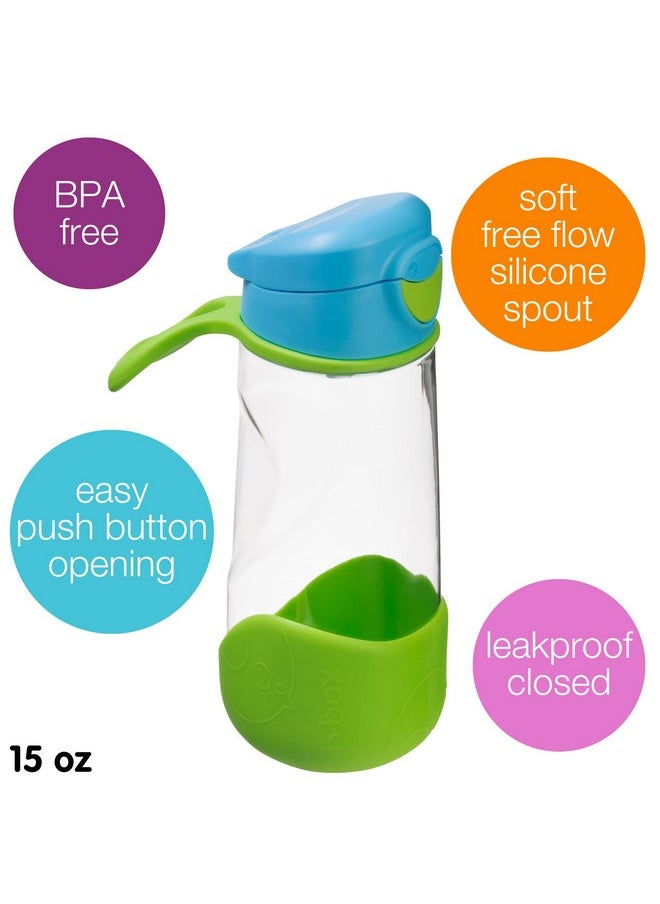 b.box b.box 15 oz Sport Spout Bottle: Kids Water Bottle with Spout and Lid for School, Sports, Travel, Daycare. Spill Proof & Leak Proof. Easy Grip Triangle Shape, Durable Tritan. BPA Free, Dishwasher Safe  - Image 3