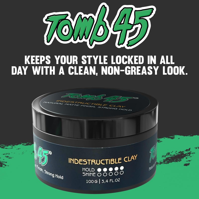 Tomb 45 Tomb45 Indestructible Hair Clay, High Strong Hold with Matte Finish Hair Styling Product - Image 5