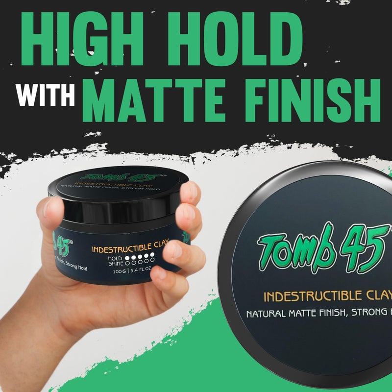 Tomb 45 Tomb45 Indestructible Hair Clay, High Strong Hold with Matte Finish Hair Styling Product - Image 3