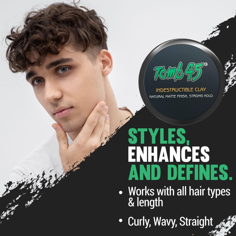 Tomb 45 Tomb45 Indestructible Hair Clay, High Strong Hold with Matte Finish Hair Styling Product - Image 2