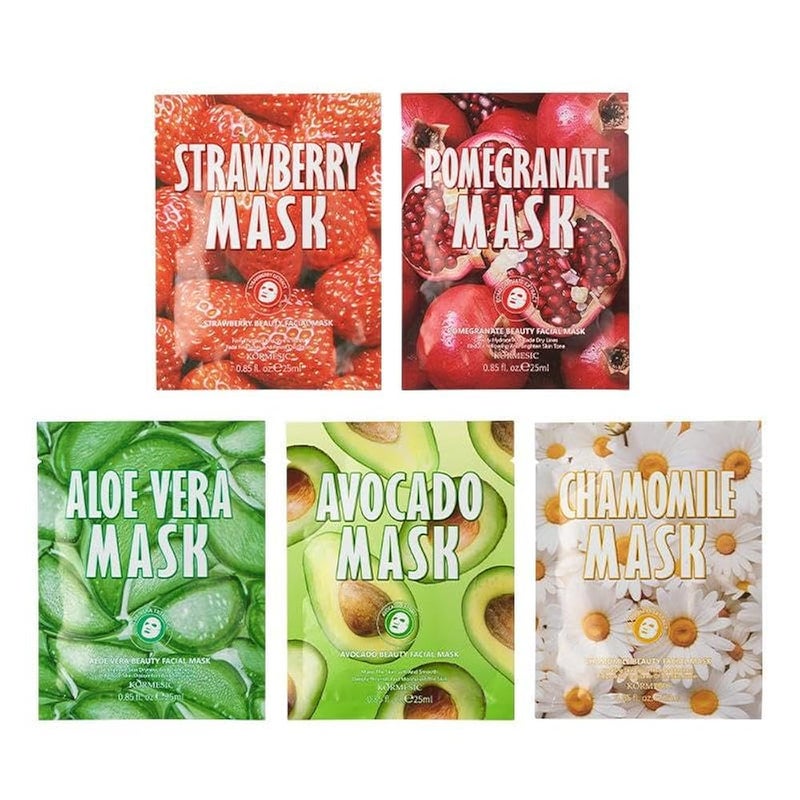 KORMESIC Avocado Beauty Facial Sheet Mask, Moisturising, All Skin Types, 25ml - Image 4