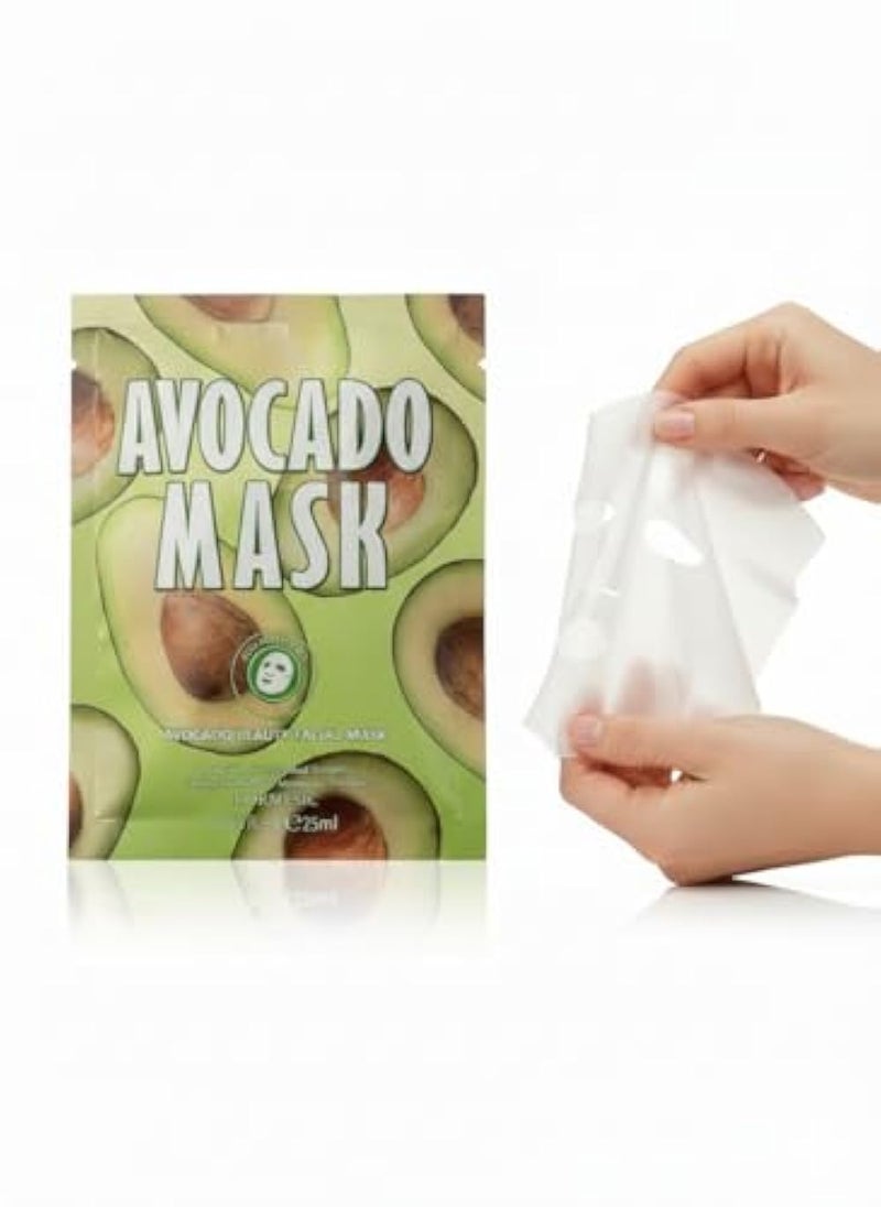 KORMESIC Avocado Beauty Facial Sheet Mask, Moisturising, All Skin Types, 25ml - Image 2