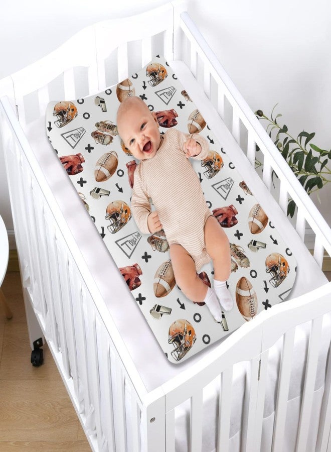 KASTLEE Watercolor American Football Baby Changing Pad Covers for Boy Girl 32''x16'' Outdoor Sports Fitted Diaper Change Table Sheets Sports Lovers Gift Comfort Soft Breathable Nursery Changing Table Mats - Image 4