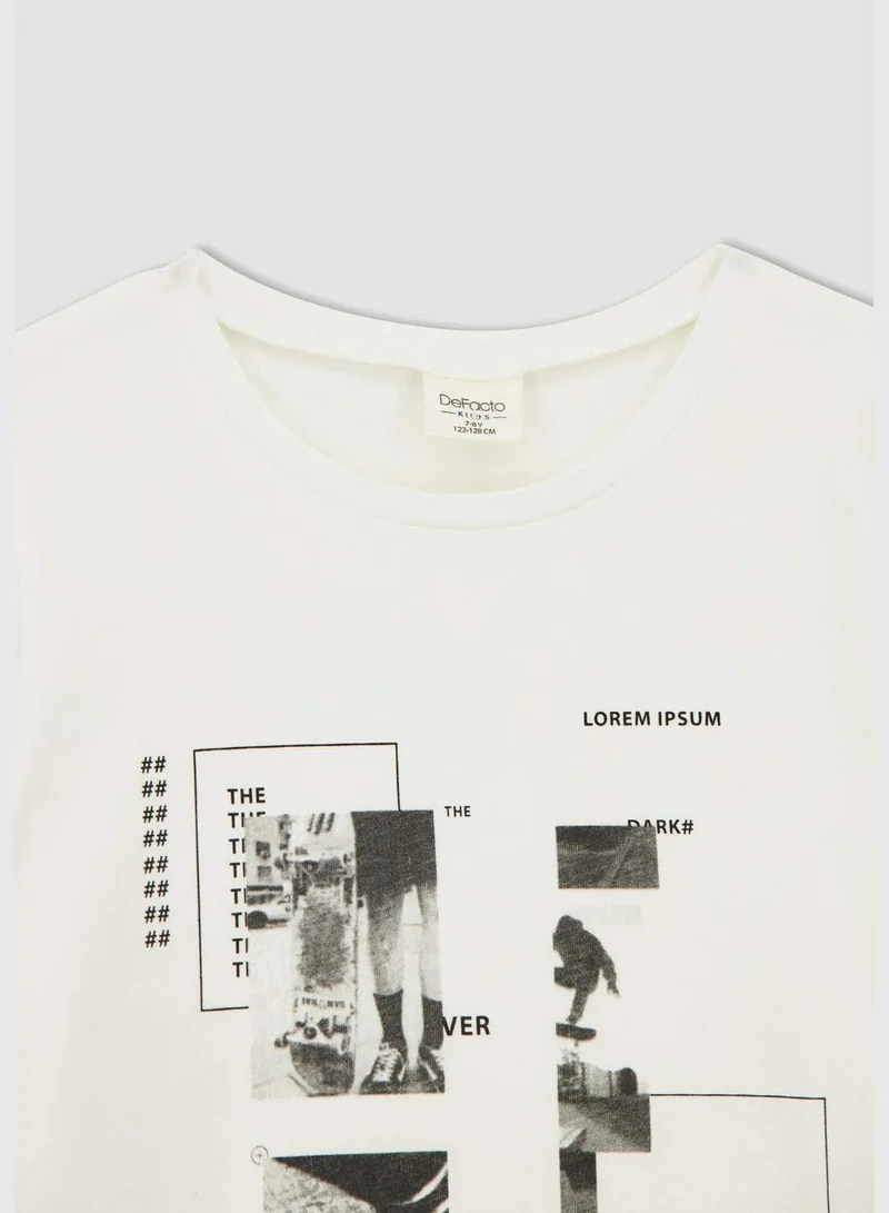 DeFacto Regular Fit Short Sleeve City Printed T-Shirt