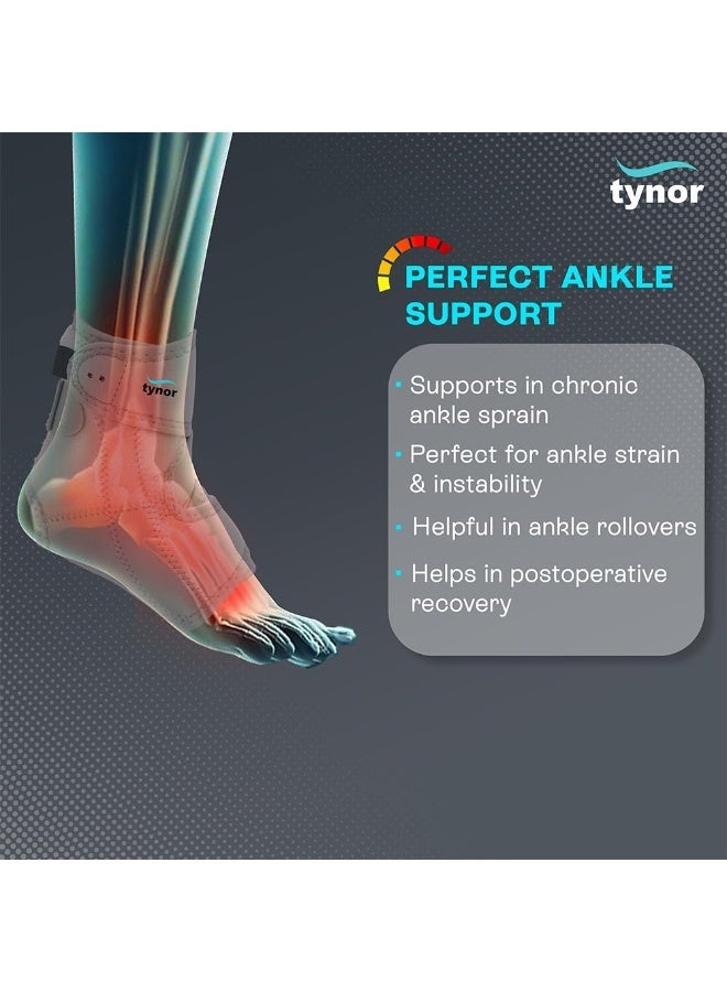 TYNOR Ankle Support (Neo), Grey, Universal Size, 1 Unit - Image 3