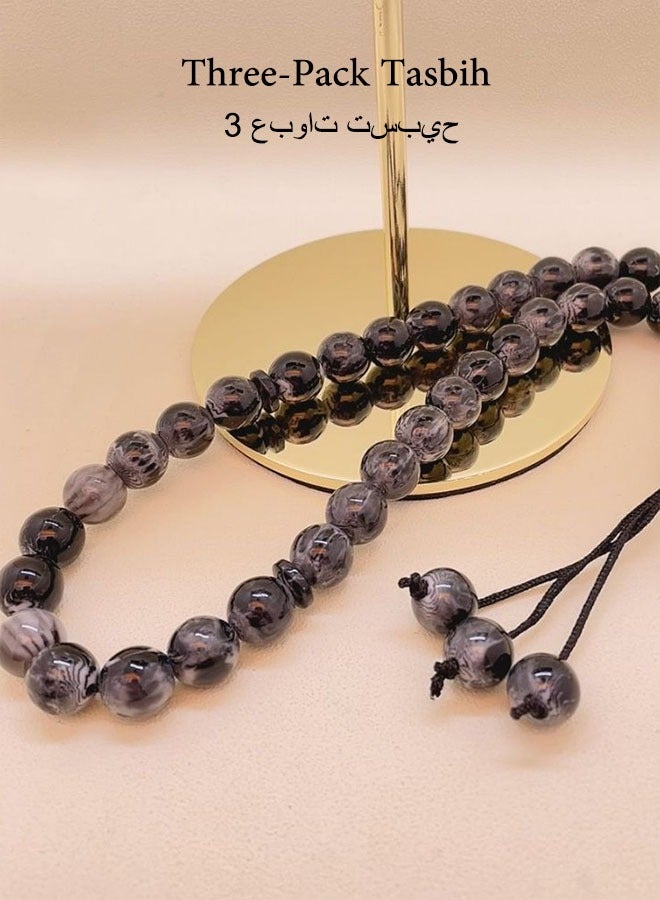 General 3 Pack/33 Acrylic Prayer Beads/Tasbih/12mm  - Image 1