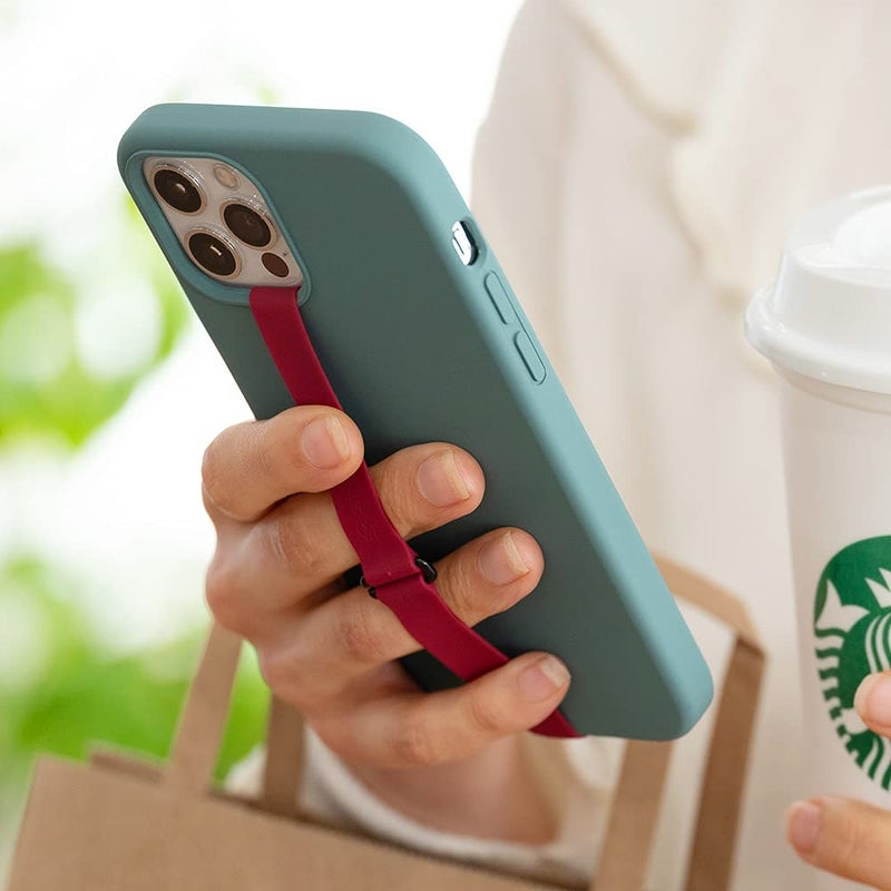 Sinjimoru C-Shaped Clip Finger Phone Grip, Silicone Loop for iPhone Case & Samsung. Black 210 - Image 2