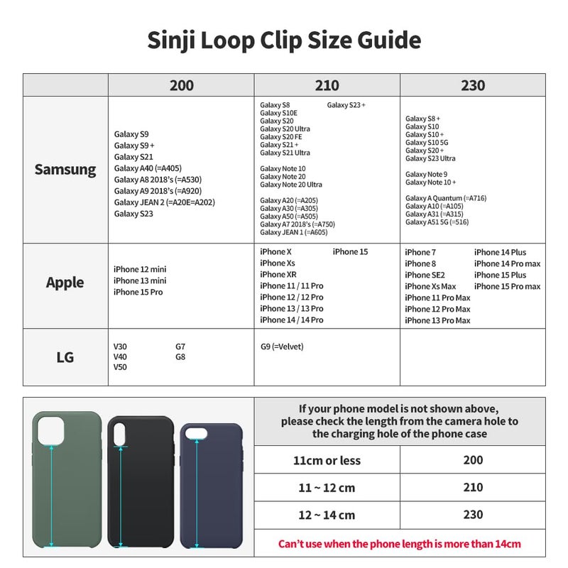 Sinjimoru C-Shaped Clip Finger Phone Grip, Silicone Loop for iPhone Case & Samsung. Black 210 - Image 5