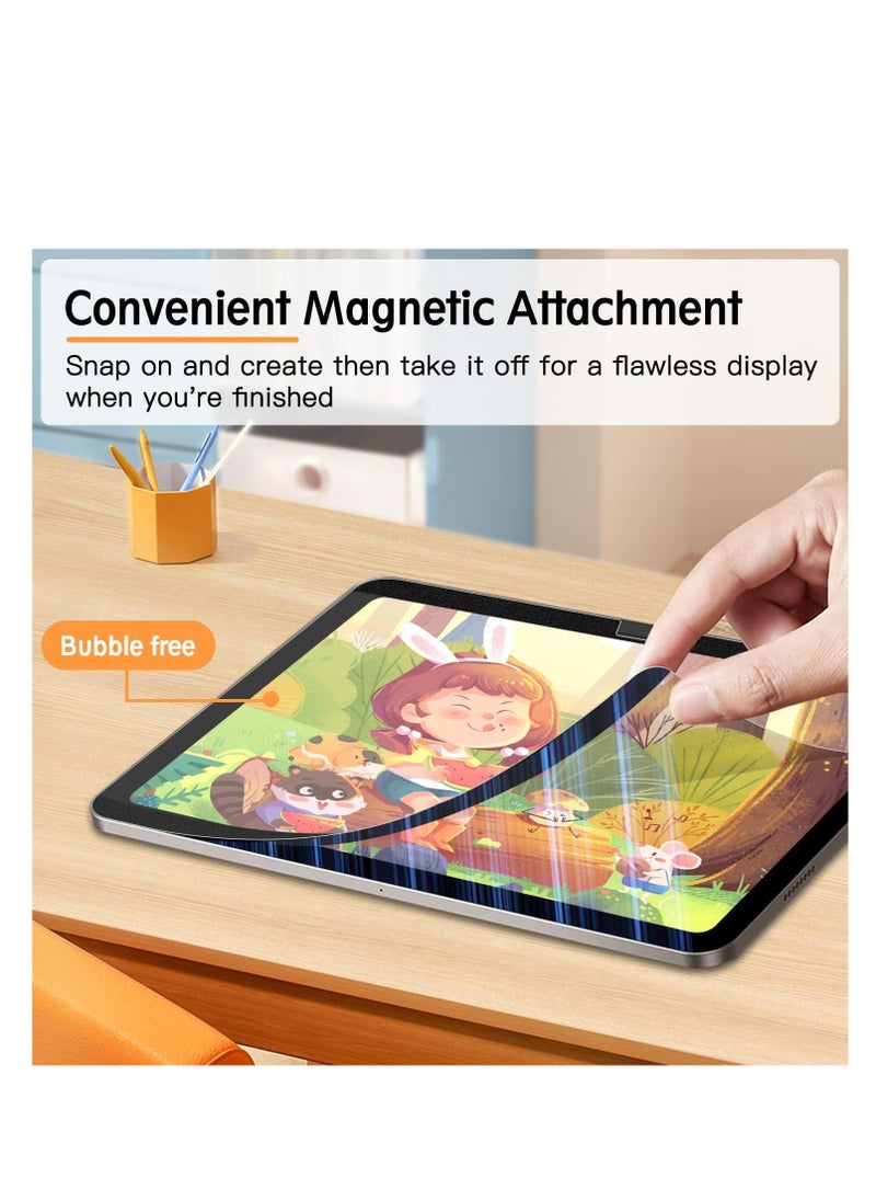 1Pack Magnetic Screen Protector for iPad Pro 11-inch(M4,2024)/iPad Air 11-inch(M2,2024)/iPad Air 11-inch(M3,2025), Write and Draw Like on Paper, Detachable and Reusable, Compatible with Tempered Film, Matte Finish