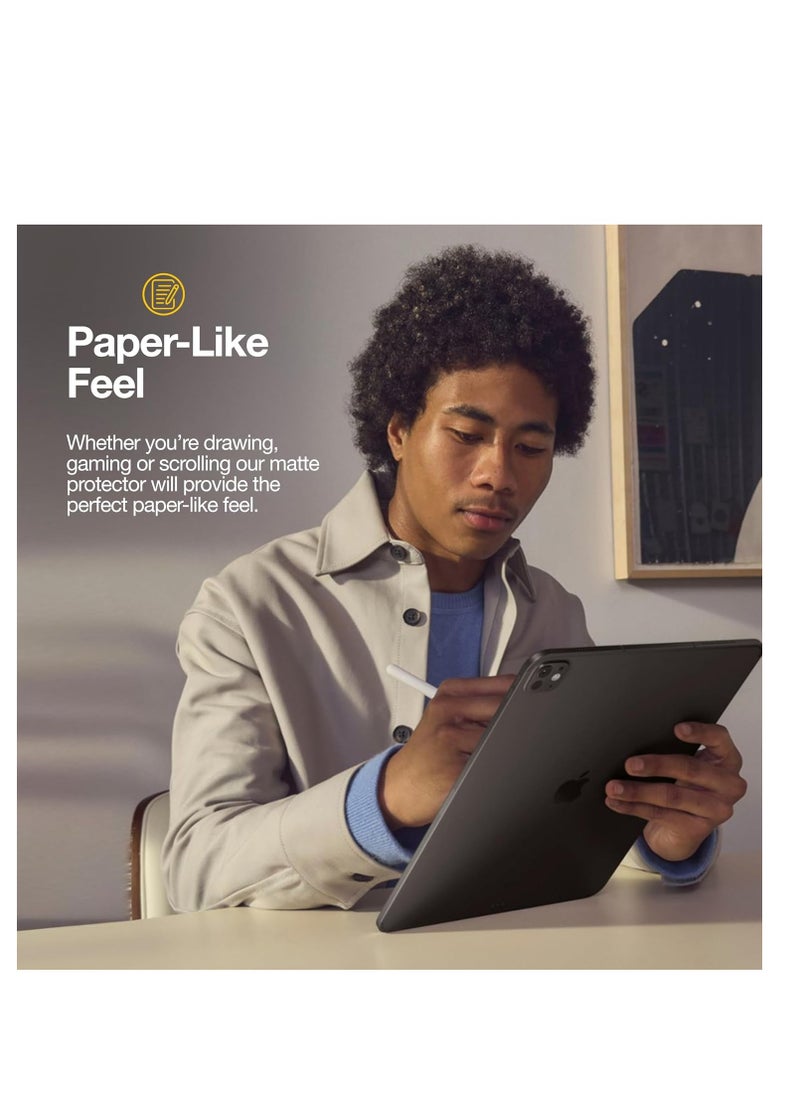 1Pack Magnetic Screen Protector for iPad Pro 11-inch(M4,2024)/iPad Air 11-inch(M2,2024)/iPad Air 11-inch(M3,2025), Write and Draw Like on Paper, Detachable and Reusable, Compatible with Tempered Film, Matte Finish