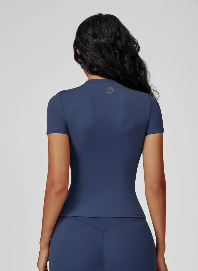 KAWN.YOGA Womens Short Sleeves Fitted Shirt