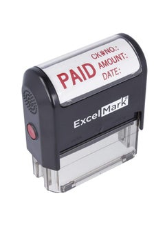 ExcelMark Paid With Check No Amount Date Excelmark Self Inking Rubber Stamp A2359  - Image 1