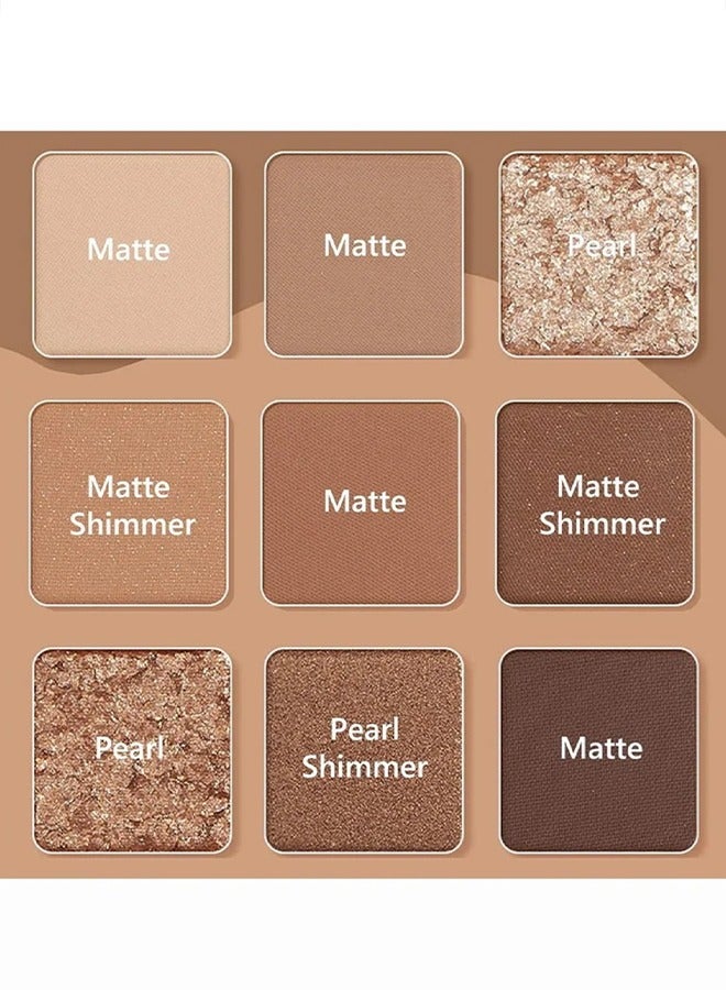 dikalu Eyeshadow Palette 9 Colours Chocolates Contour Palette Brown Eyeshadow Make Up Palettes Long Lasting Shimmer Matte Highly Pigmented Natural Look Travel Size Eye Shadows Palette For Women Girls - Image 2