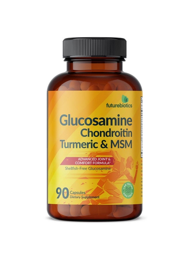 فيوتشر بايوتكس تركيبة Futurebiotics Glucosamine Chondroitin Turmeric & MSM المتقدمة للمفاصل، تدعم صحة المفاصل والقدرة على الحركة - خالية من الكائنات المعدلة وراثيًا، 90 كبسولة - Image 1