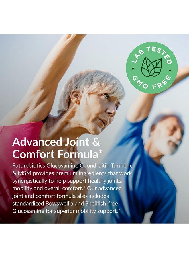 فيوتشر بايوتكس تركيبة Futurebiotics Glucosamine Chondroitin Turmeric & MSM المتقدمة للمفاصل، تدعم صحة المفاصل والقدرة على الحركة - خالية من الكائنات المعدلة وراثيًا، 90 كبسولة - Image 4