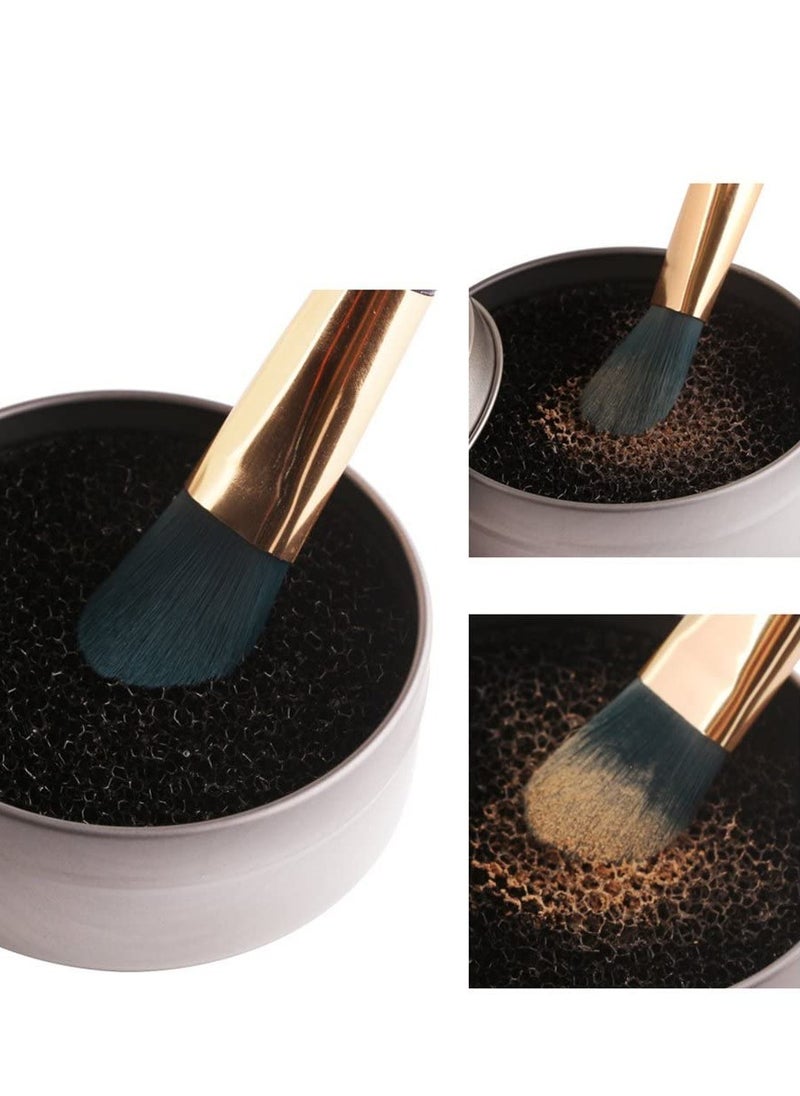 KHAJUL Makeup Brush Cleaner Set Quick Color Removal Sponge Set Dry Brushes Cleaning Box Eye Shadow or Blush Color Removal Sponge Tool  - Image 4