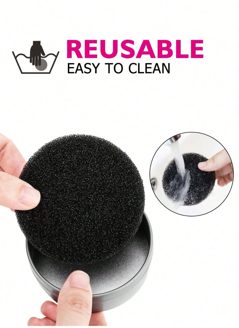 KHAJUL - Makeup Brush Cleaner Set Quick Color Removal Sponge Set Dry Brushes Cleaning Box Eye Shadow or Blush Color Removal Sponge Tool - Image 1
