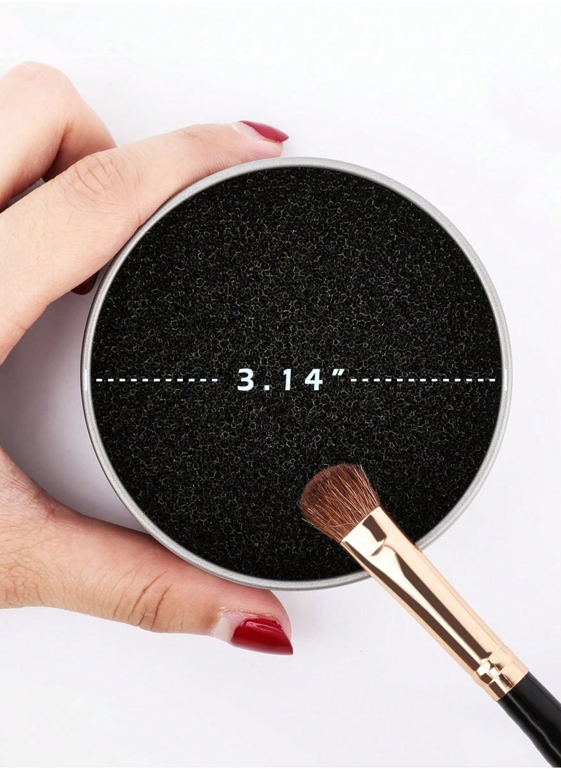 KHAJUL Makeup Brush Cleaner Set Quick Color Removal Sponge Set Dry Brushes Cleaning Box Eye Shadow or Blush Color Removal Sponge Tool  - Image 2