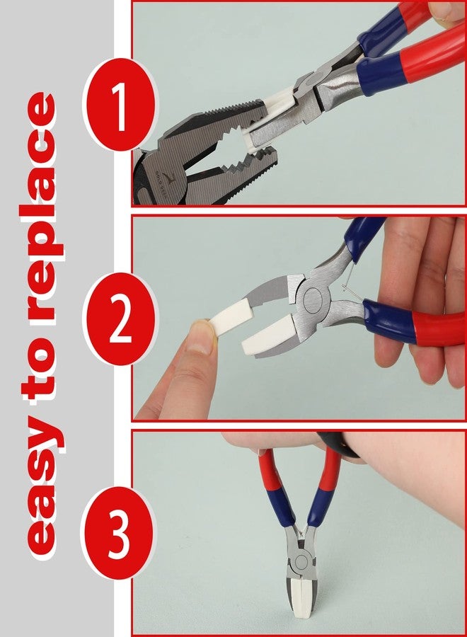 GOLD DEER Nylon Jaw Pliers Nylon Jaw Flat Nose Pliers Flat Nylon Jaw Pliers Double Nylon Flat Jaw Pliers Double Nylon Jaw Pliers Nylon Jaw Pliers Jewelry Making Tools - Image 5