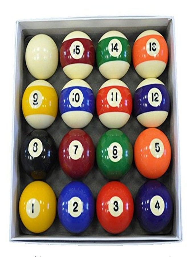 IRIS Pool Table Billiard Ball Set - 5.7 cm, 16 Balls with Striped, Solid, Cue and Eight Ball - Image 1