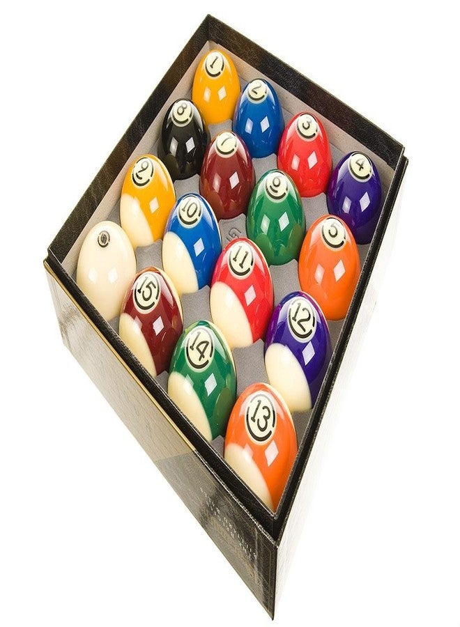 IRIS Pool Table Billiard Ball Set - 5.7 cm, 16 Balls with Striped, Solid, Cue and Eight Ball - Image 2
