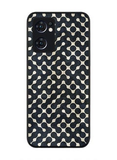 Rugged Black edge case for Oppo Reno7 5G  Slim fit Soft Case Flexible Rubber Edges Anti Drop TPU Gel Thin Cover - Connect The Dots (Black)