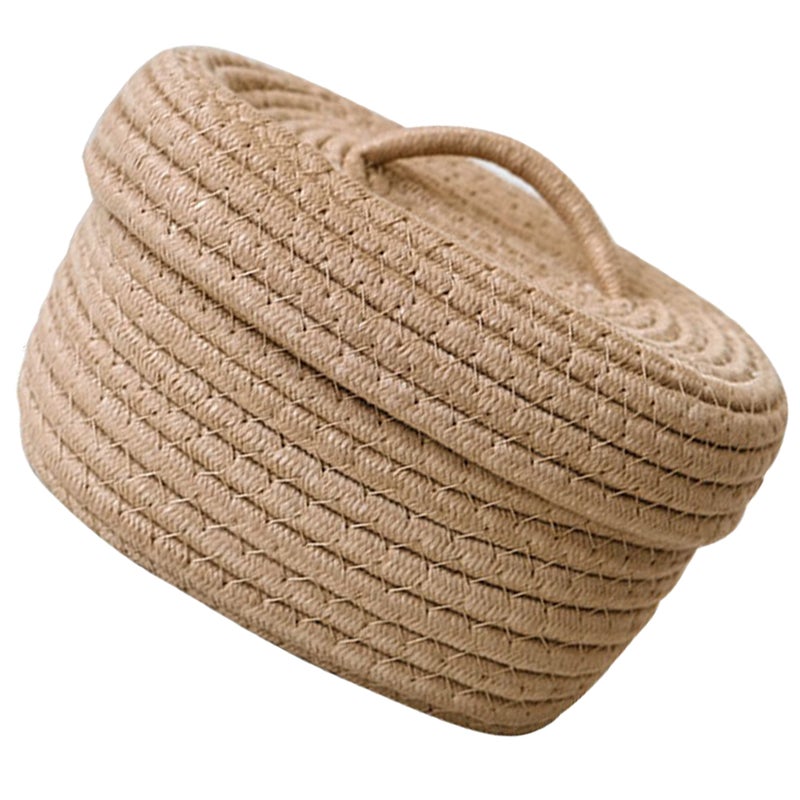 2pcs Cotton Rope Woven Basket Multi-functional Household Woven Container Nordic Style Storage Basket - Image 3