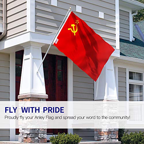 Anley Fly Breeze 3x5 Foot Soviet Union Flag - Vivid Color and Fade proof - Canvas Header and Double Stitched - Union of Soviet Socialist Republics National Flags with Brass Grommets 3 X 5 Ft - Image 2