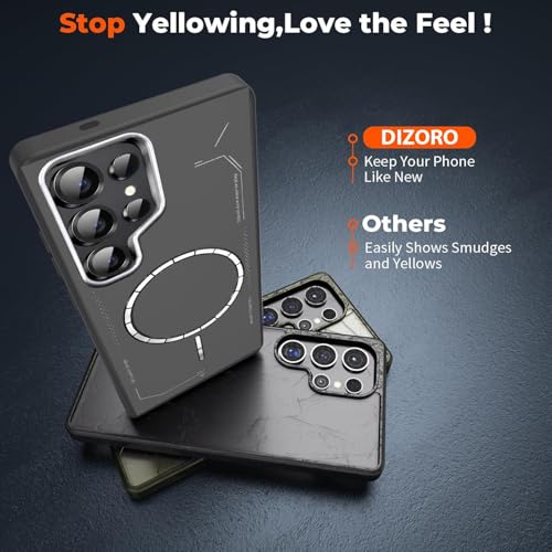 DIZORO Premium Magnetic Case for Samsung S24 Ultra, [Military Grade Drop Protection][Fit for MagSafe], Slim Anti-Fingerprint & Soft Touch Full Body Protective Cover for Samsung S24 Ultra (Grey) - Image 4