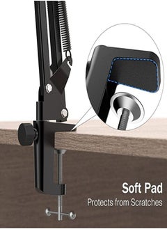 FIFINE Microphone Arm Stand, FIFINE Suspension Boom Scissor Mic Stand with Heavy Duty Clamp, 3/8" to 5/8" Adapter, for Voice-over, Gaming, Recording, Studio, Home Office (CS1)  - Image 5