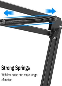 FIFINE Microphone Arm Stand, FIFINE Suspension Boom Scissor Mic Stand with Heavy Duty Clamp, 3/8" to 5/8" Adapter, for Voice-over, Gaming, Recording, Studio, Home Office (CS1)  - Image 4