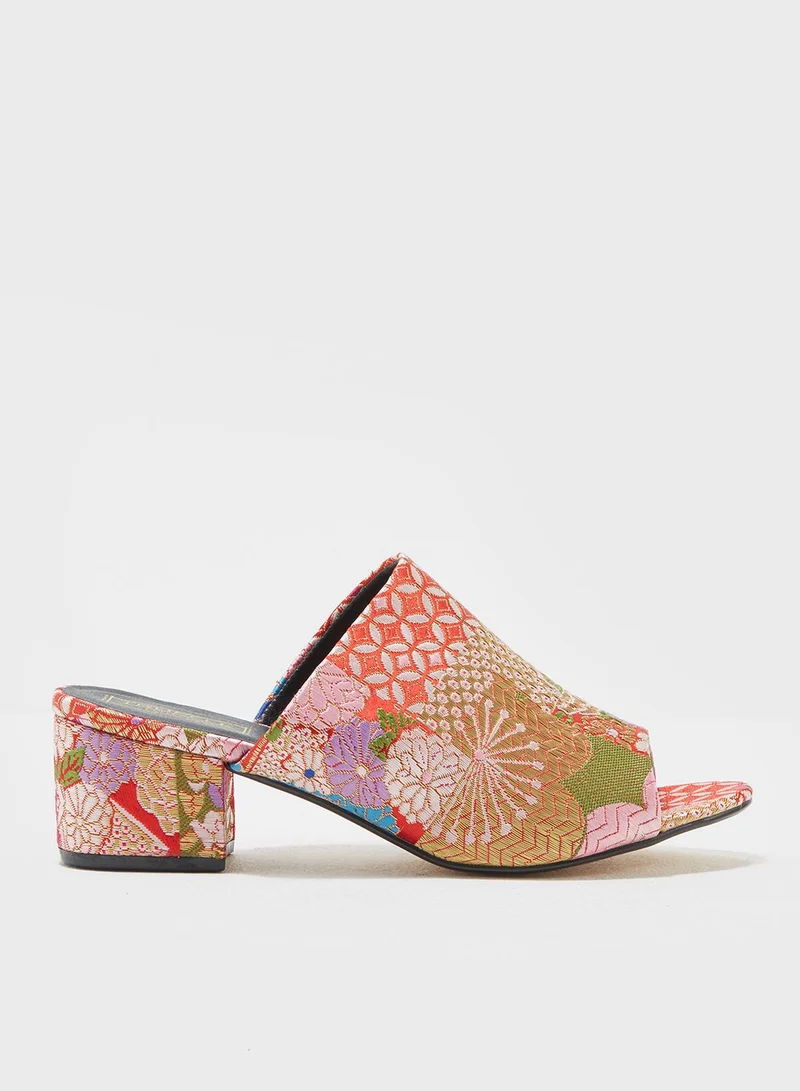 Truffle Brocade Mules