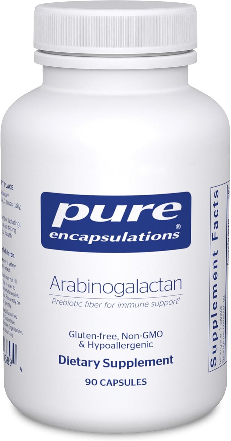 Pure Encapsulations Arabinogalactan - Prebiotic Fiber Supplement for Immune, Liver, and Digestive Health - 90 Capsules - Image 1