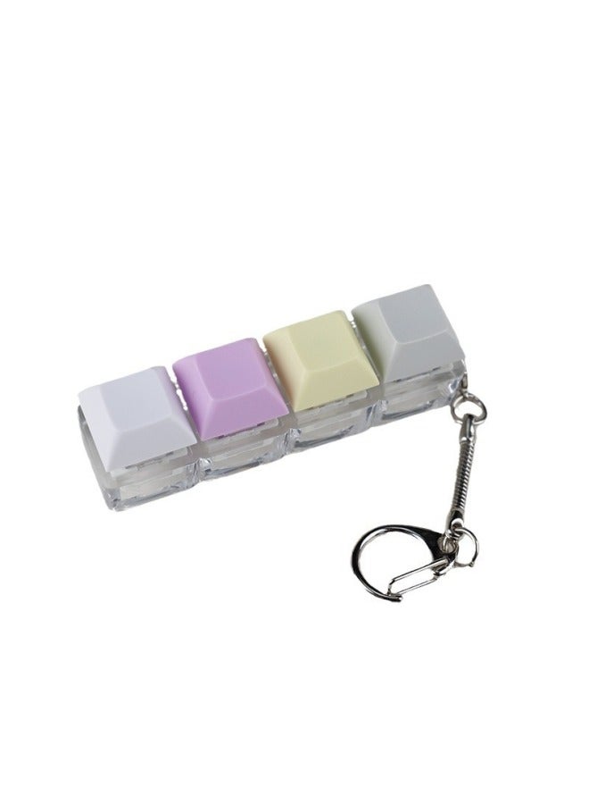 Press Transparent Candy Color 2 Holes 3 Holes 4 Holes Can Be Freely Matched With High Special Black Black Tea Green Axis Keyboard Shaft Experience Device-Color:2-hole Blue Transparent Green Shaft Without Lamp  - Image 5