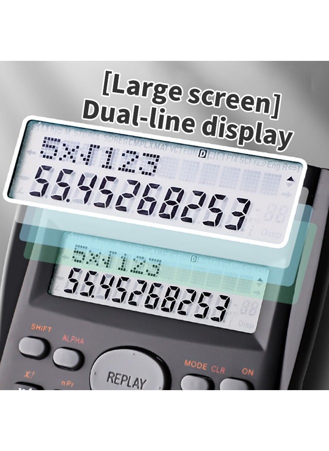 Generic - Dual-Line Display LCD Screen Scientific Calculator, 240 Calculation Methods Desktop Calculator For Function Calculation - Image 1