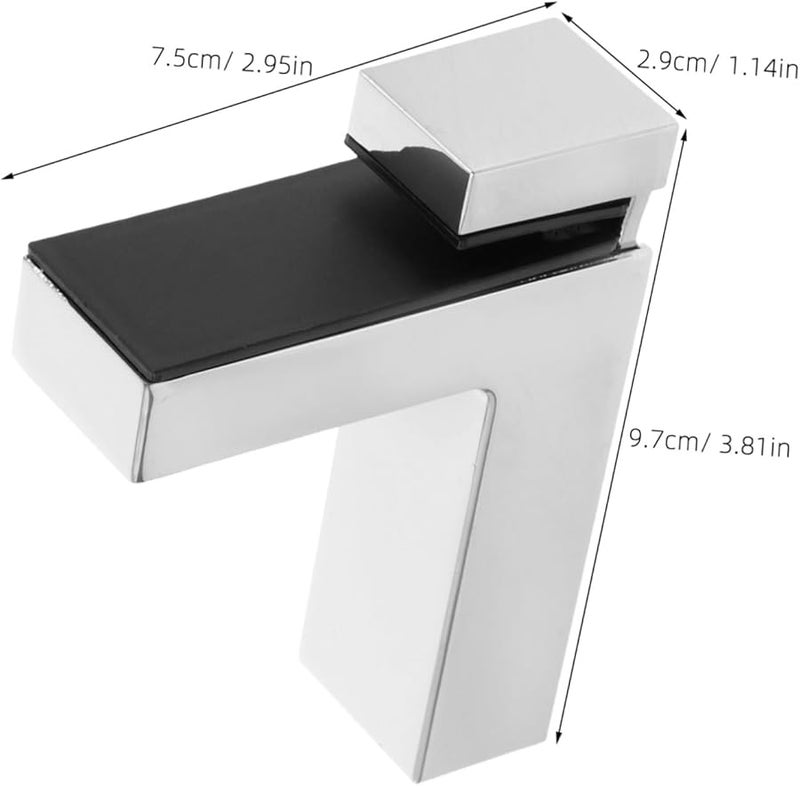 TEHAUX Silver Adjustable Floating Shelf Brackets Wall Mount Supports For 3 36mm Glass Shelves - Image 3