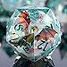 DNDND Shinny Liquid Core Dice Set 7Piece Sharp Edge DD Dice with Ancient Dragon Design Gift Metal Case for Dungeons and Dragons RPG Tabletop Gaming - Image 2