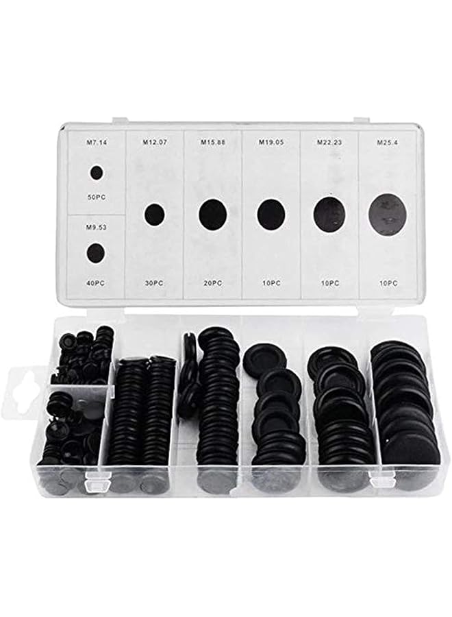 PROMASS promass Rubber Grommet Firewall Hole Plug Set ( 7 Sizes) - 170 Pieces  - Image 1