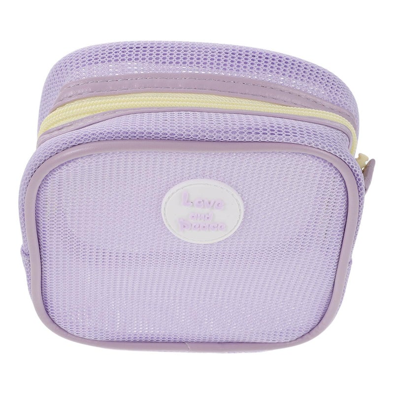 Purple Mini Travel Makeup Bag Portable Cosmetic Pouch Organizer For Women - Image 2