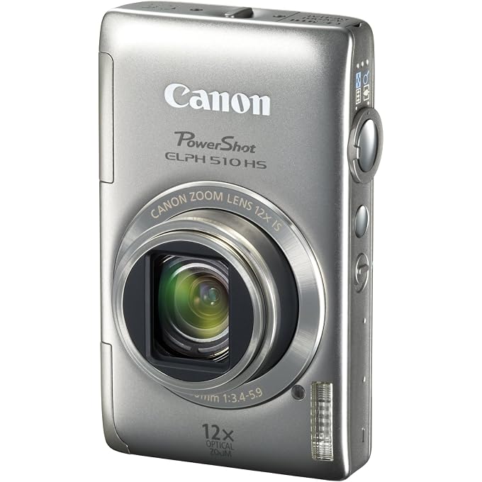 Canon PowerShot ELPH 510 HS 12.1 MP CMOS Digital Camera with Full HD Video and Ultra Wide Angle Lens (Silver) - Image 2