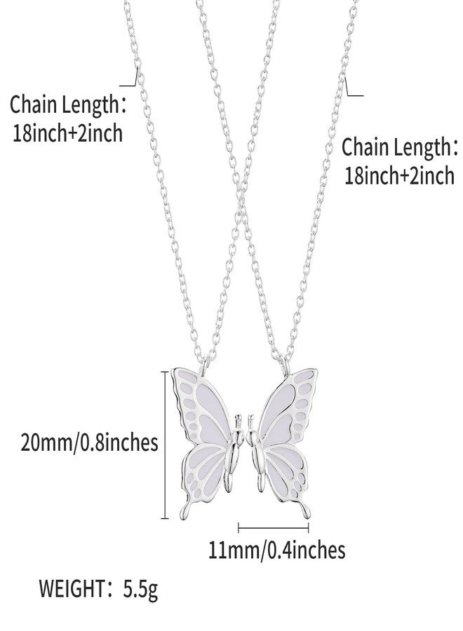 RS Mother Daughter Mom Necklaces Set for 2 Butterfly Matching Necklace Women Girls Mother's Day Christmas Valentines Pendant Chain Silver Jewelry Gifts - Image 5