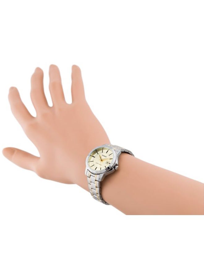 CASIO Women Dress Stainless Steel Analog Watch-LTP-V004SG-9A - 35 mm - Silver/Gold - Image 5